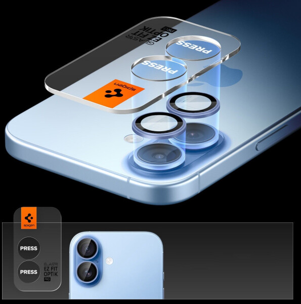 Spigen Glas.tR EZ Fit Optik Pro 2-Pack iPhone 17 / 16 Plus / 16, Bild 6