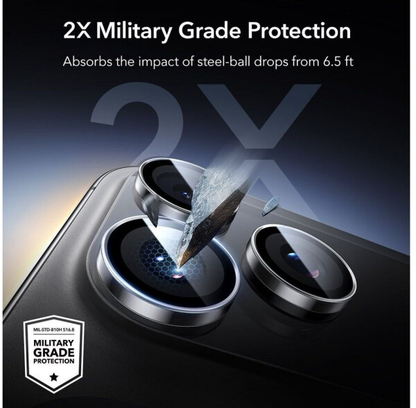 ESR Kameraglas für iPhone 17 Pro / Pro Max / 16 Pro / Pro Max Armorite Camera Protector Transparent, Bild 5