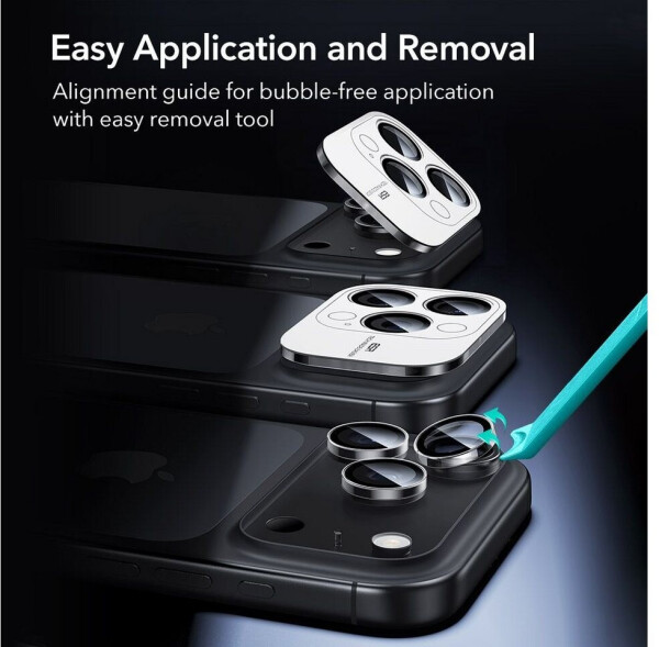 ESR Kameraglas für iPhone 17 Pro / Pro Max / 16 Pro / Pro Max Armorite Camera Protector Transparent, Bild 8