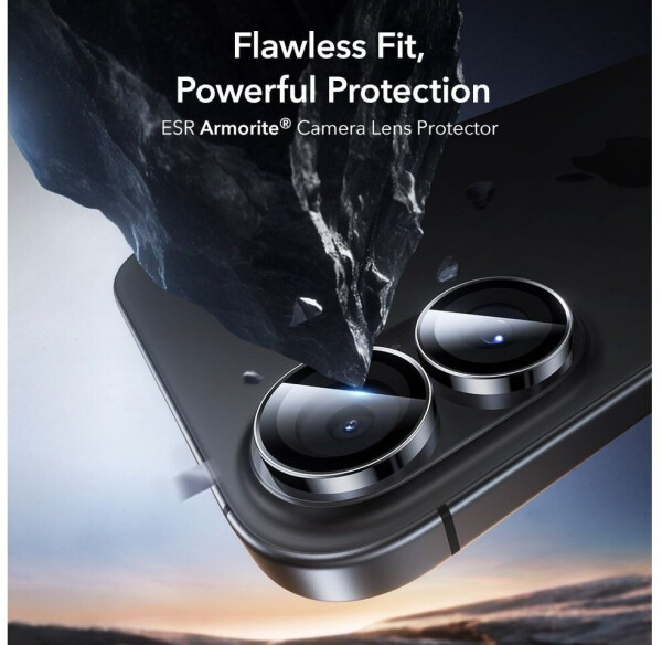 ESR Kameraglas für iPhone 17 / 16 Plus / 16 Armorite Camera Protector Schwarz, Bild 9