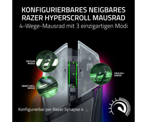 Souris Gaming Razer Basilisk V3 Pro 35K Phantom White - Sans Fil RGB, Capteur 35K DPI, Molette HyperScroll, Bluetooth