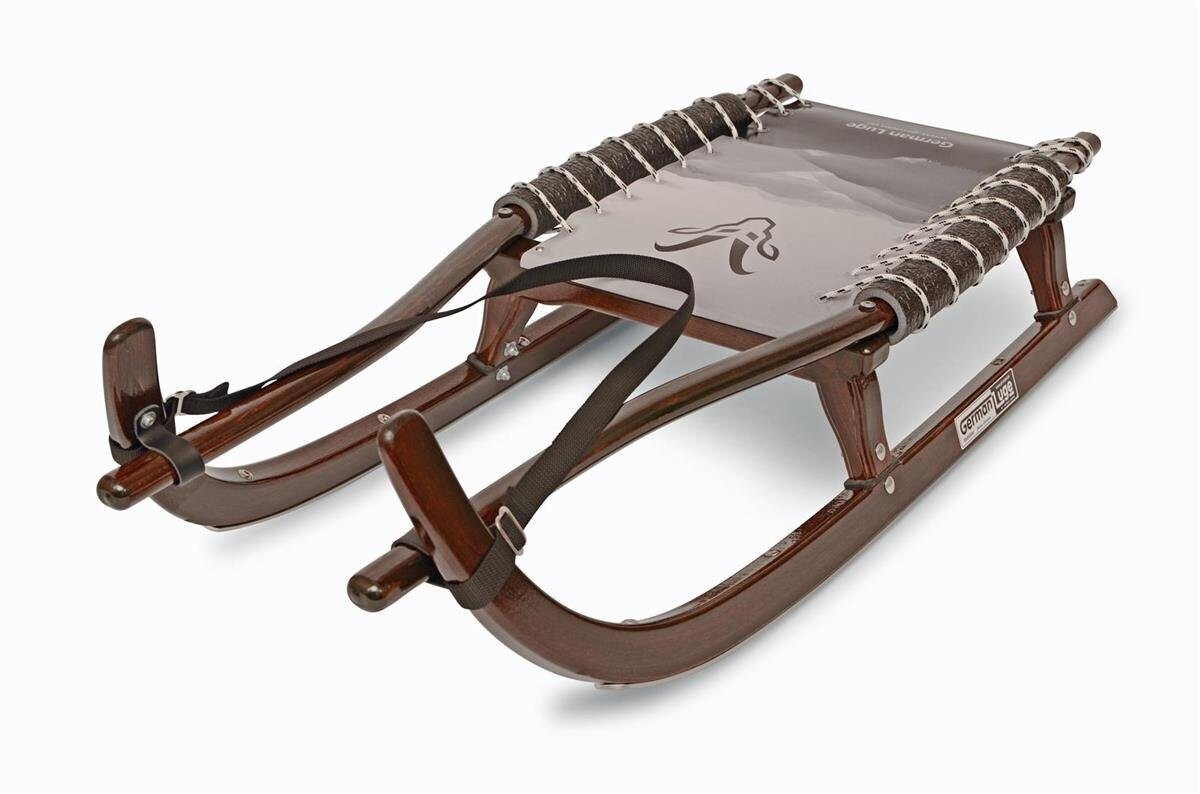 German Luge Schlitten 128 cm Doppel (9465022) braun