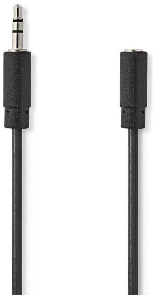 Nedis N CAGL22050BK20 Audiokabel 3,5 mm Klinkenstecker auf Buchse 2 m