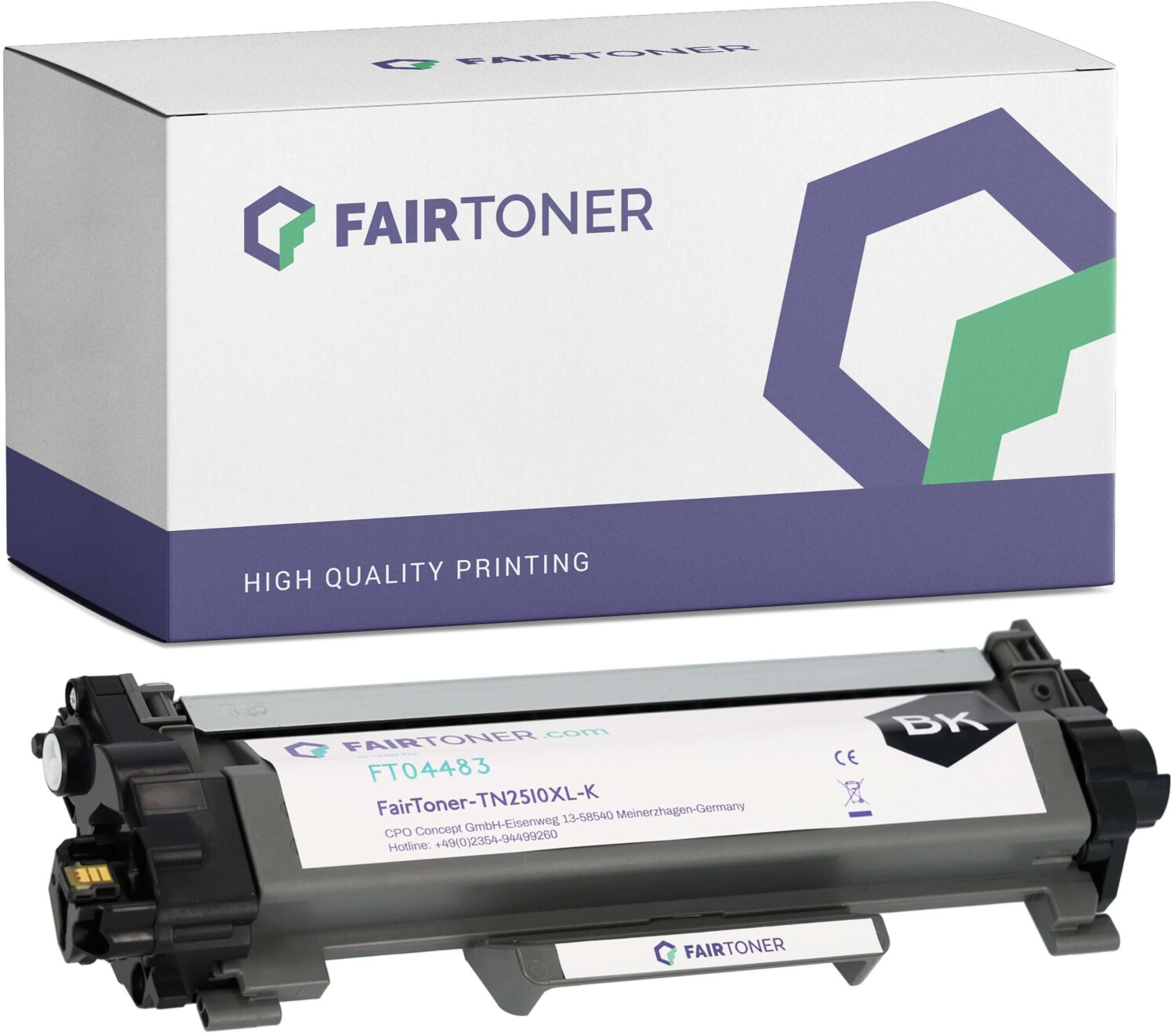 FairToner Kompatibel für Brother TN-2510XL Toner Schwarz