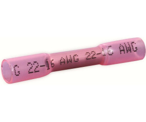 QUADRIOS Kabelverbindung 22C467 Stossverbinder mit Schrumpfschlauch 0.5 mm² 1.5 mm² Vollisoliert Rot 1 Set