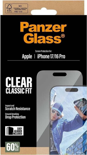 PanzerGlass Screen Protector iPhone 17 | iPhone 16 Pro | Classic Fit mit EasyAligner, Bild 3