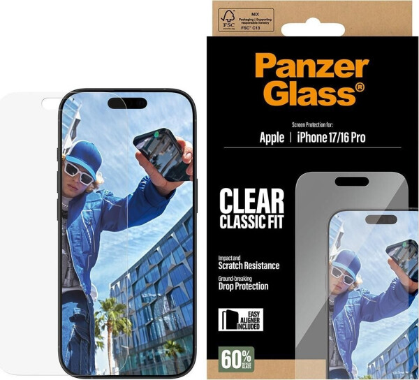 PanzerGlass Screen Protector iPhone 17 | iPhone 16 Pro | Classic Fit mit EasyAligner, Bild 4