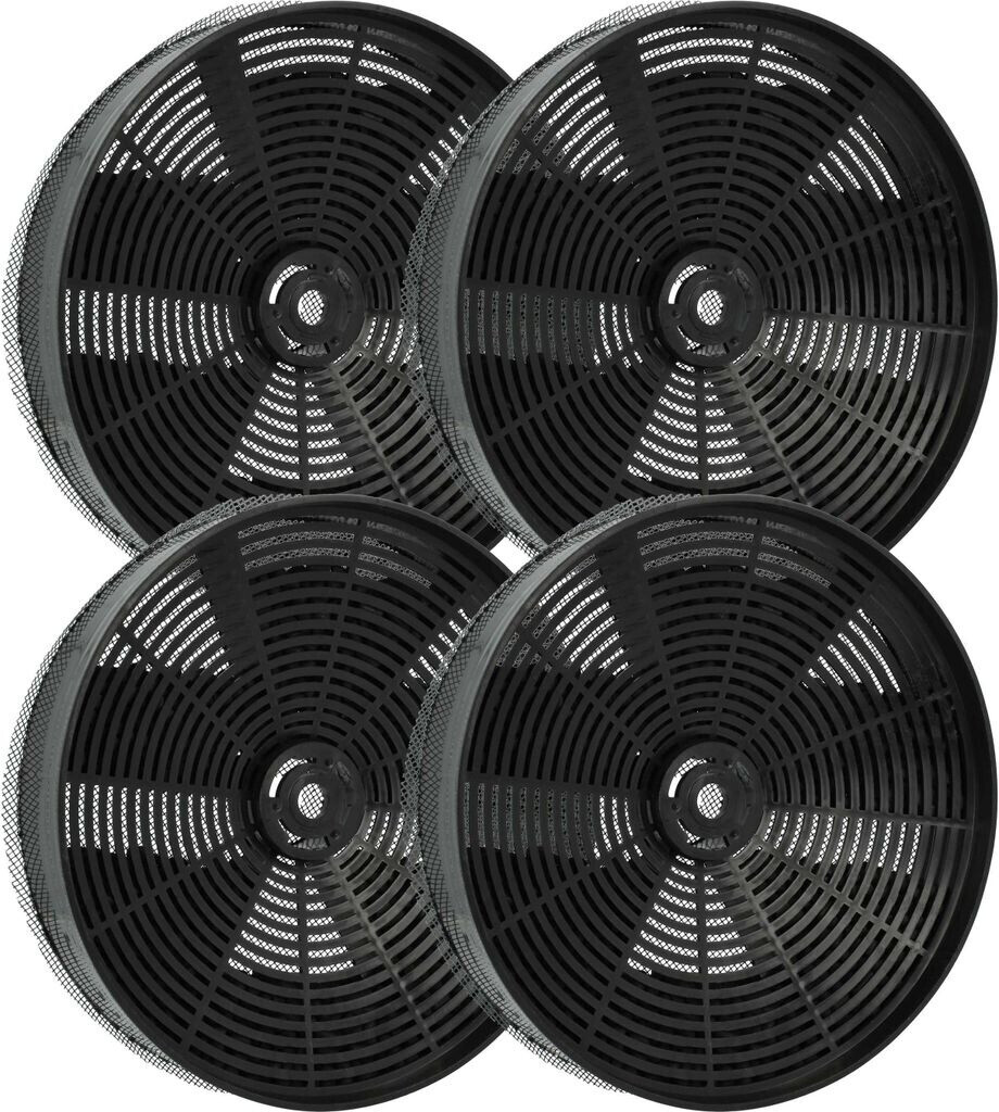 vhbw 4x filtro de carbón activado compatible con Siemens ED877FQ25E, EH611BE15E, EH811BE15E, EX801LX67E, EX807LEX8X67E, EX807LX57E campanas cocina