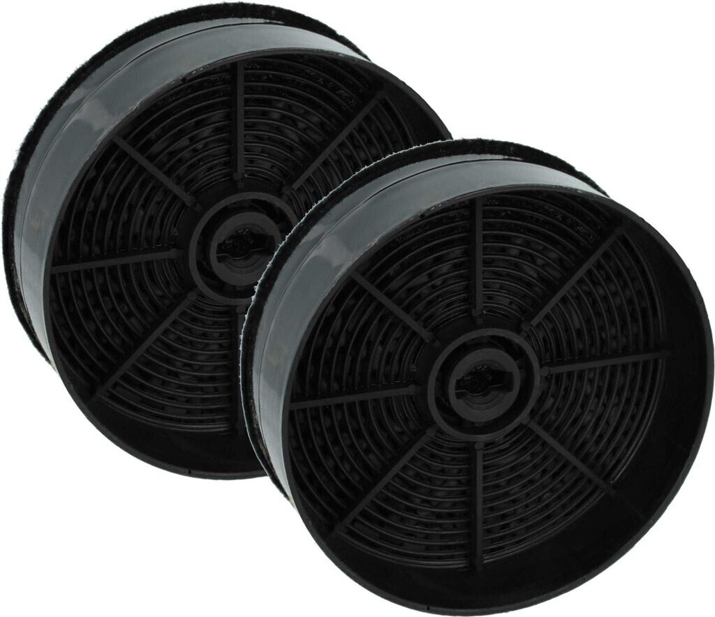 vhbw 2x Aktivkohlefilter Ersatz für Zanussi 902979880, ECFB03, 33005513 für Dunstabzugshaube 12,4 cm