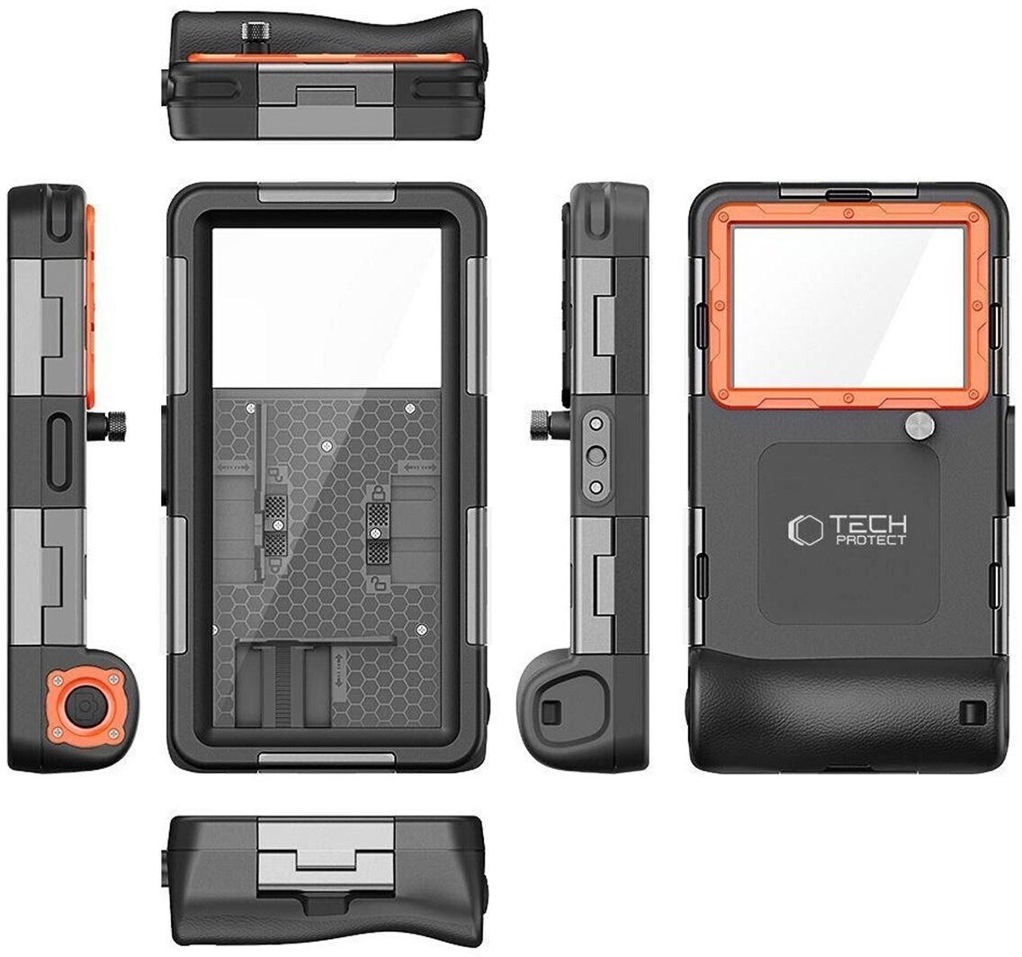 Tech-Protect Wasserdichte Handyhlle fr Smartphone von 4,7 max. 6.7  Universal Diving Waterproof Case Schwarz ab 39.01  | Vergleiche 3 Angebote  auf idealo.de