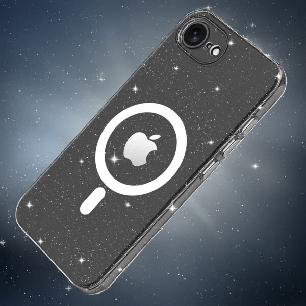 Tech-Protect Handyhülle für iPhone 16e Flexair MagSafe Transparent mit Glitzer, Bild 3
