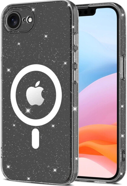 Tech-Protect Handyhülle für iPhone 16e Flexair MagSafe Transparent mit Glitzer, Bild 4