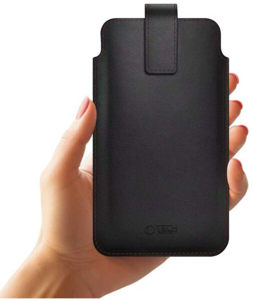 Tech-Protect SM65 Universal-Handytasche 6 - 6,9 Schwarz mit roten Elementen, Bild 2