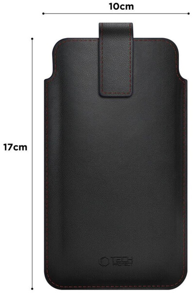Tech-Protect SM65 Universal-Handytasche 6 - 6,9 Schwarz mit roten Elementen, Bild 3