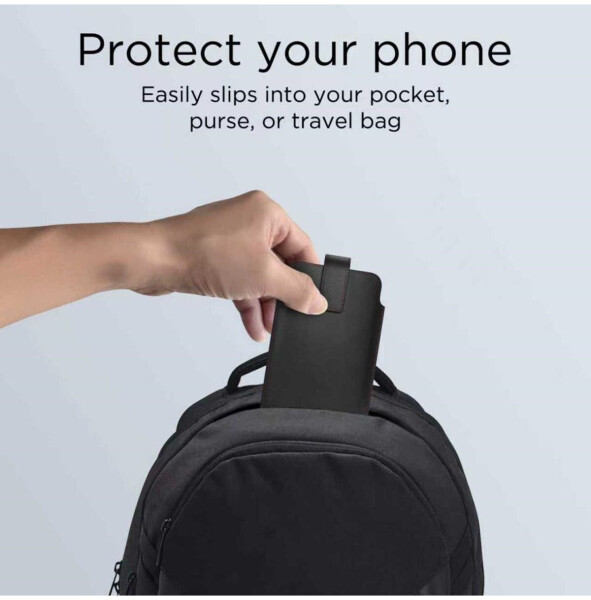 Tech-Protect SM65 Universal-Handytasche 6 - 6,9 Schwarz mit roten Elementen, Bild 5