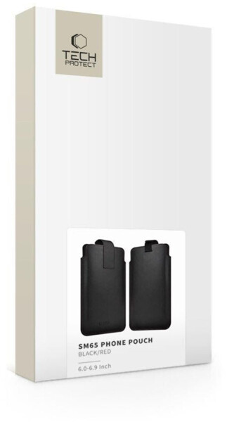 Tech-Protect SM65 Universal-Handytasche 6 - 6,9 Schwarz mit roten Elementen, Bild 6