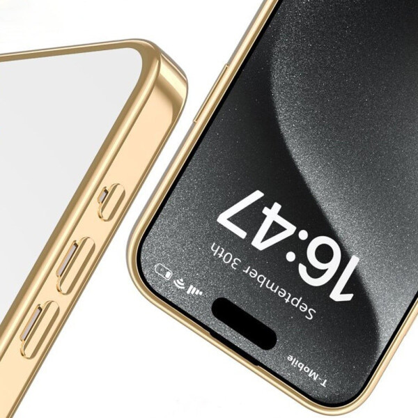 Tech-Protect Handyhülle mit Kameraabdeckung für iPhone 16 MagFlex für MagSafe transparent und gold, Bild 8