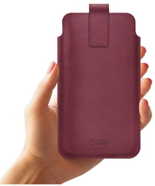 Tech-Protect SM65 Universal-Handytasche 6 - 6,9 Burgunderrot, Bild 3