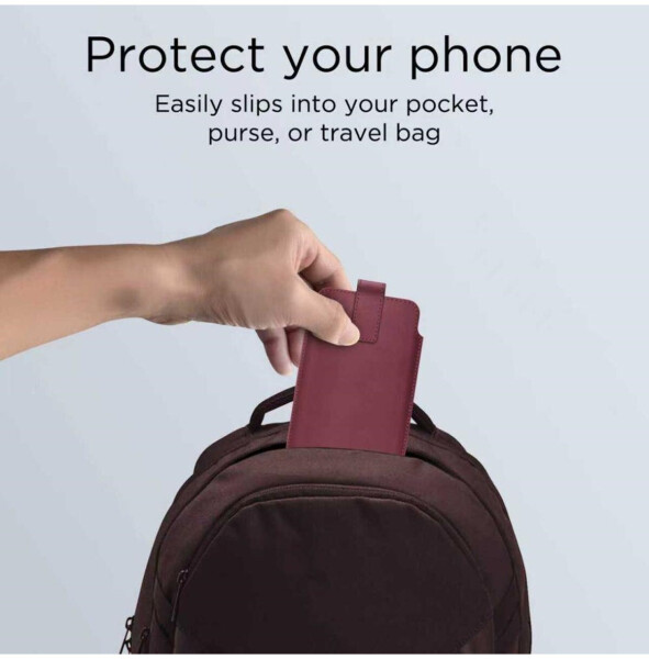 Tech-Protect SM65 Universal-Handytasche 6 - 6,9 Burgunderrot, Bild 5