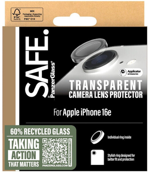 PanzerGlass SAFE Camera Protector, clear iPhone 16e, Bild 2