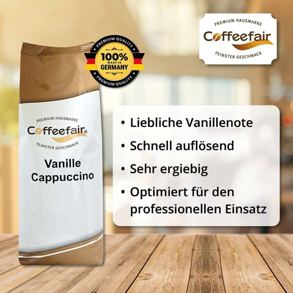 Coffeefair Cappuccino Vanille 1kg Instant-Pulver, Bild 3