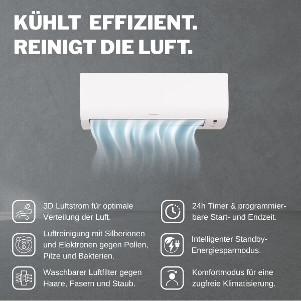 Daikin Comfora Klimaanlage Wandgerät FTXP25N9 WiFi 2,5 kW, Bild 2
