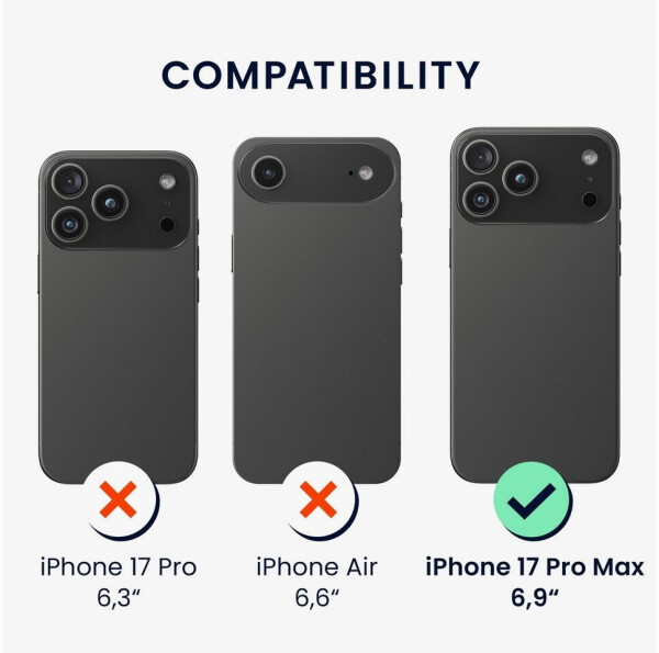 kwmobile SmartphoneHülle Hülle für Apple iPhone 17 Pro Max Handyhülle mit Fach für Karten Handy Cover Case, Bild 6