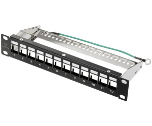 Renkforce RF-4996626 12 Port Patch-Panel 254 mm (10) Unbestückt 1 HE Schwarz Unbestückt