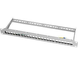 LogiLink 19" Keystone Patch Panel geschirmt lichtgrau (NK4042)