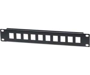 Intellinet 714860 10 Port Netzwerk-Patchpanel 254 mm (10) 1 HE Schwarz Unbestückt