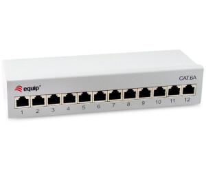 Equip Patchpanel 12x RJ45 Cat6A 19" FTP 1HE Premium hellgrau FTP RJ-45 (326522)
