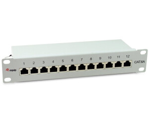 Equip Patchpanel 12x RJ45 Cat6A 10" FTP 1HE Premium hellgrau FTP RJ-45 (326523)