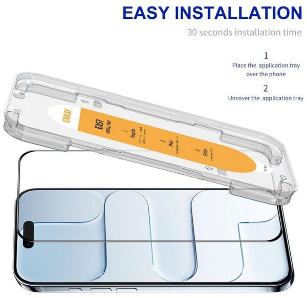Wigento Hülle iPhone 17 Air 3D Premium 9H Glas einfache Installation Ausrichtung, Bild 2