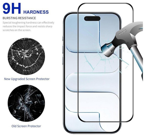 Wigento Hülle iPhone 17 Air 3D Premium 9H Glas einfache Installation Ausrichtung, Bild 4