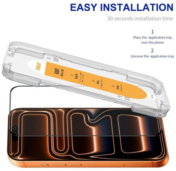 Wigento Hülle iPhone 17 Pro Max 3D Premium 9H Glas Easy Install, Bild 2