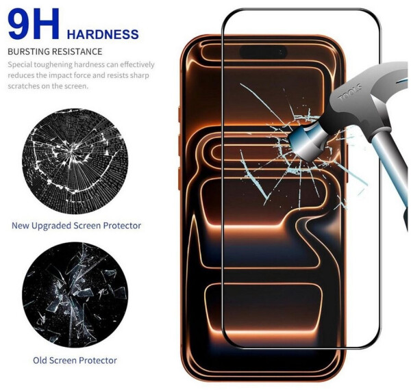 Wigento Hülle iPhone 17 Pro Max 3D Premium 9H Glas Easy Install, Bild 5