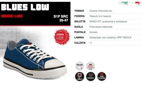 FTG Music Blues Low S1P SRC blau/weiss