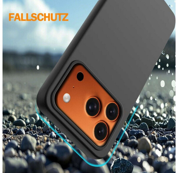 Betterfon Hülle für Apple iPhone 17 Pro Max Handyhülle Back Cover Silikon Case Bumper in Schwarz, Bild 5