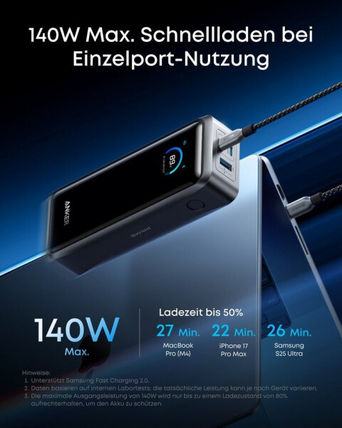 Anker Prime Powerbank (26K, 300W), Bild 5