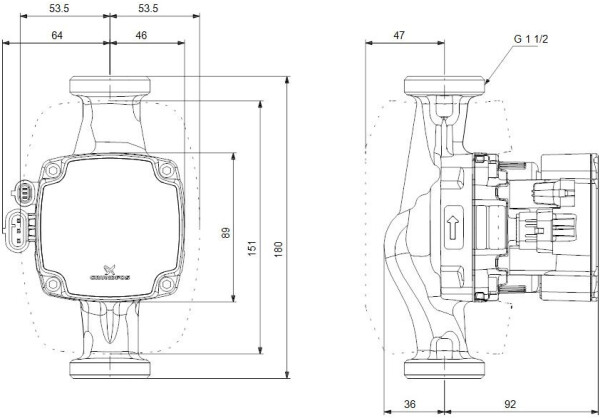Grundfos ALPHA2 GO 25-40 180 (93074249), Bild 4