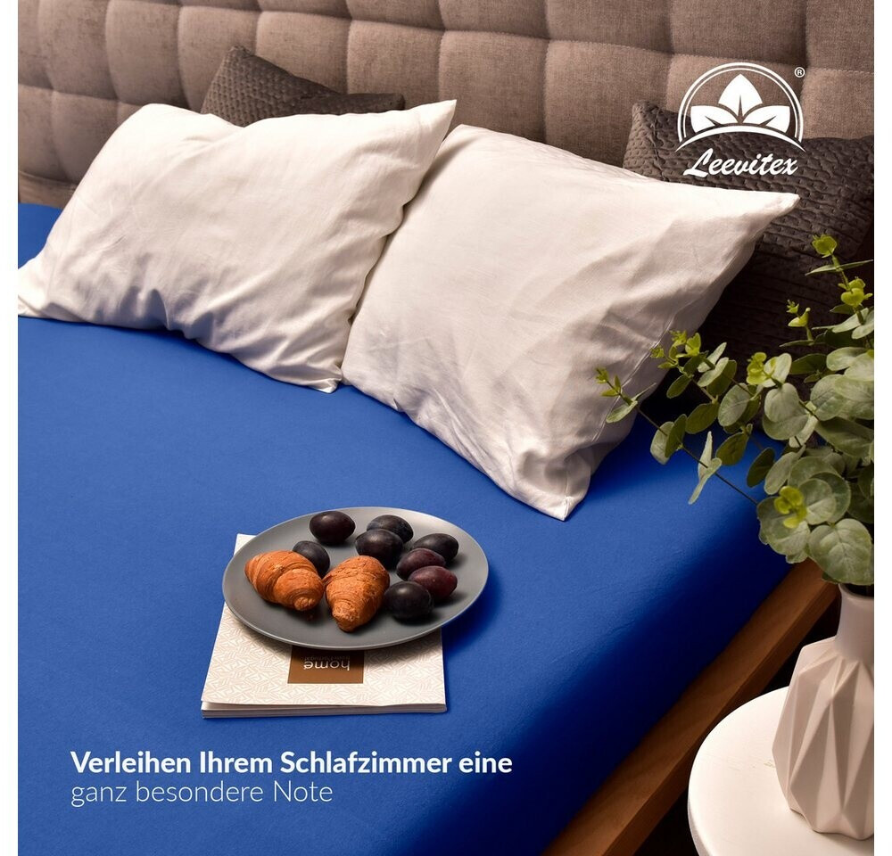 Leevitex Spannbettlaken Jersey 180x200-200x220 cm, 40cm Steghöhe Royalblau/Königsblau ab 22,99 € (Oktober 2026)