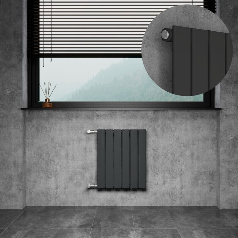 WITEN&NOCK Designheizkörper 45 x 55cm Anthrazit