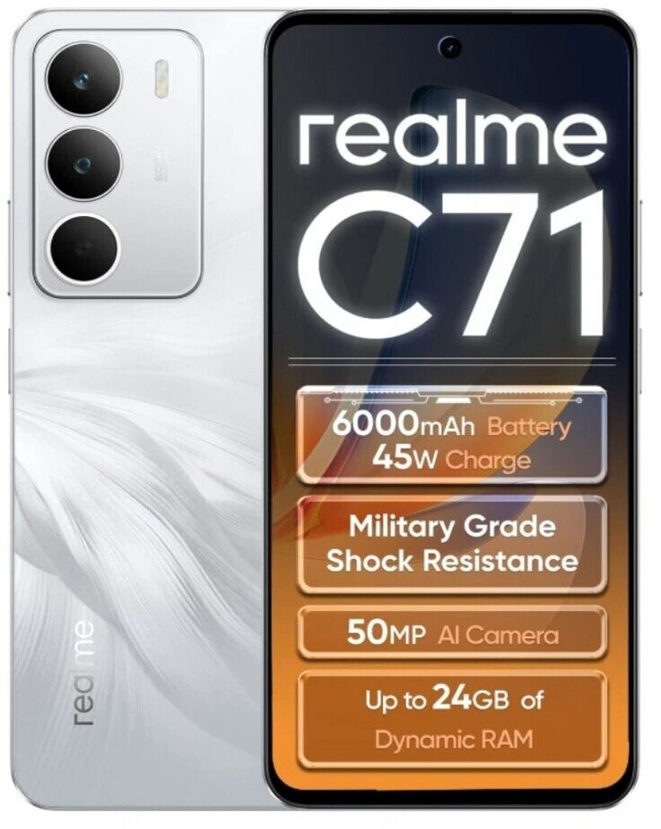 スマートフォン本体 realme C71 128GB 6GB RAM SIMフリー) リアルミー Realme C71 デュアルSIM 128GB ホワイト スワン