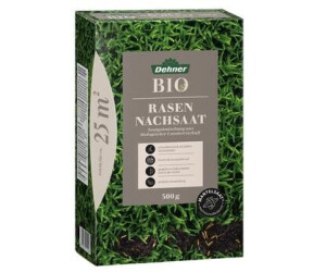 Dehner Bio Saatgut Rasen-Nachsaat hochwertige Saatgutmischung raschwüchsig / schnellkeimend 500 g für ca. 25 m² ab 19,99 € (Oktober 2026)