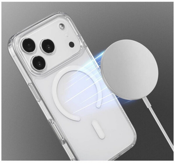 Renkforce RF-6830718 Backcover Apple iPhone 17 Pro Transparent MagSafe kompatibel Induktives Laden RF-6830718, Bild 4
