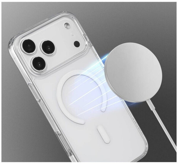 Renkforce RF-6830720 Backcover Apple iPhone 17 Pro Max Transparent MagSafe kompatibel Induktives Laden RF-6830720, Bild 4