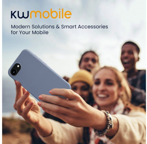 kwmobile Hülle kompatibel mit Apple iPhone 16e Hülle weiches TPU Silikon Case Cover geeignet für kabelloses Laden Lavendelgrau matt, Bild 9