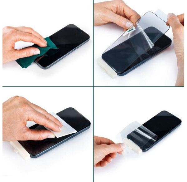 Hama Handy-Schutzglas Super Hybrid für Apple iPhone 17, Montagehilfe, Bild 8
