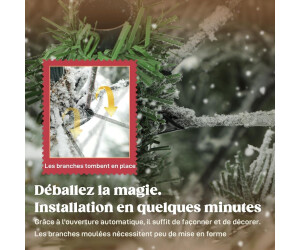 Sapin De Noël Artificiel HOMCOM 150 Cm Floqué Neige – 768 Branches, Support Métal, Facile à Monter, Ignifuge – Vert Et Blanc