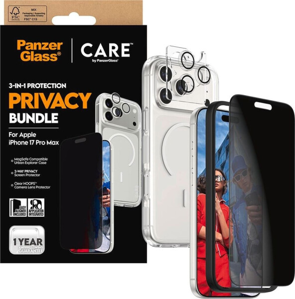 PanzerGlass CARE by PanzerGlass Urban Combat 3-in-1 Privacy Bundle iPhone 17 Pro Max, Bild 4
